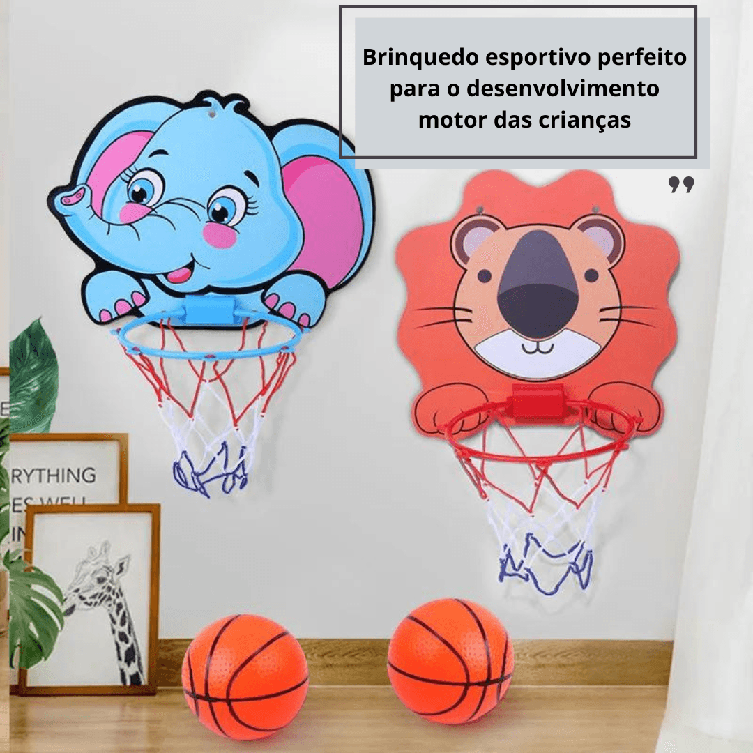Selva de Pontos - Cesta de Basquete Infantil Animal - Brinque Criativo