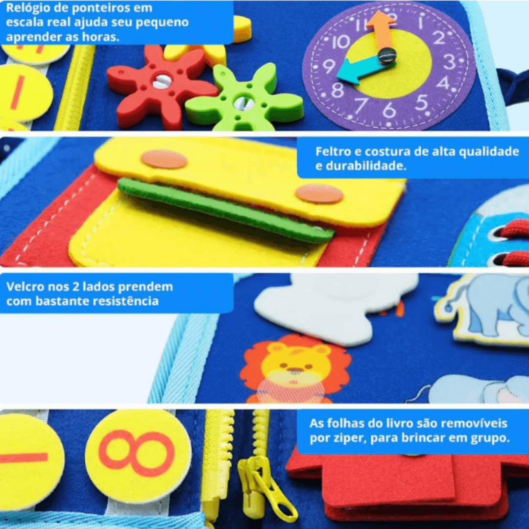 Livro Sensorial Montessori + BRINDE EXCLUSIVO brinque criativo - Brinque Criativo