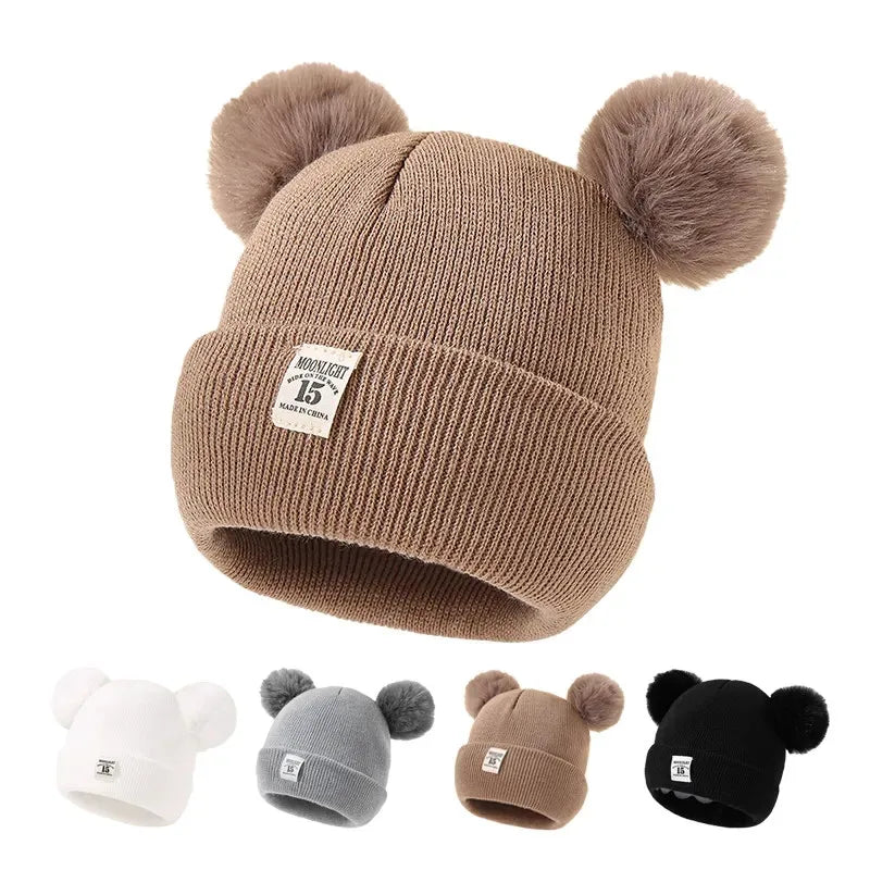 Gorro Infantil com Pompom – Quentinho e Confortável para Bebês de 0 a 3 Anos