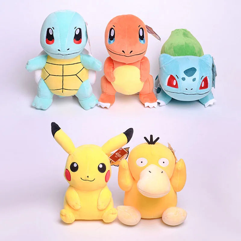 Pelúcia Pokémon 20cm | Pikachu, Charmander, Squirtle e Mais