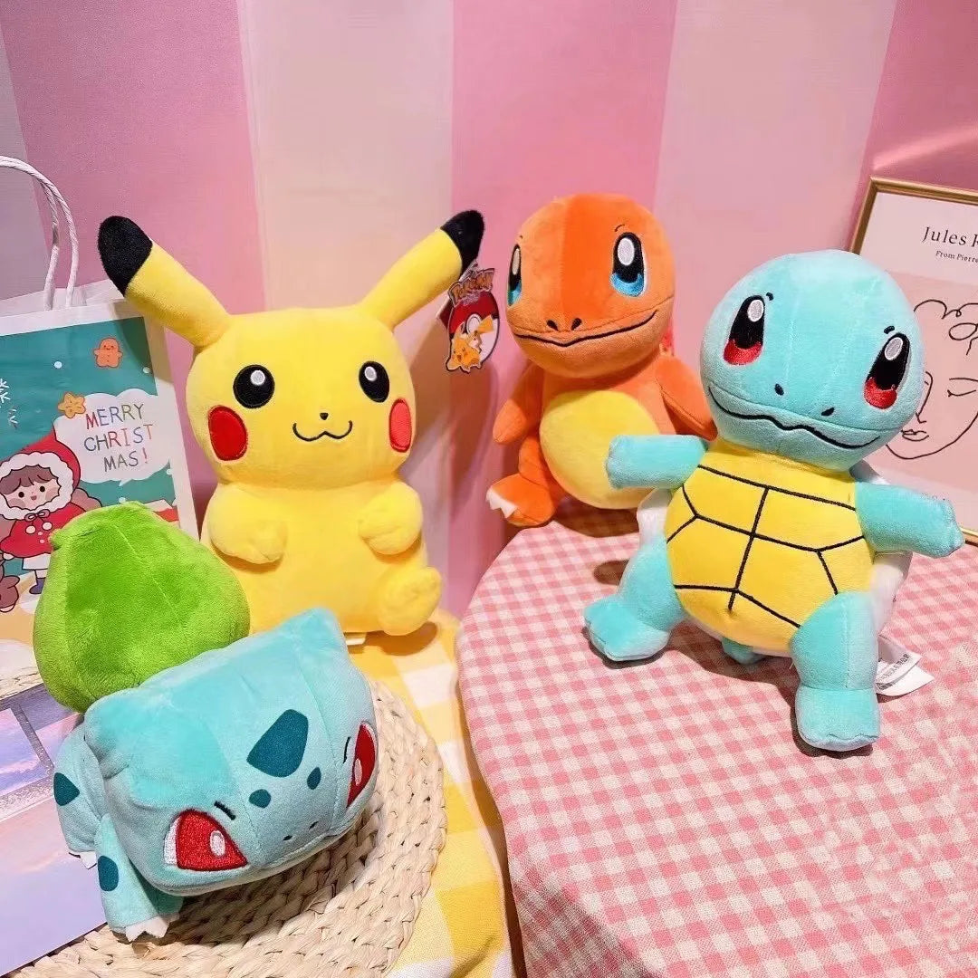 Pelúcia Pokémon 20cm | Pikachu, Charmander, Squirtle e Mais