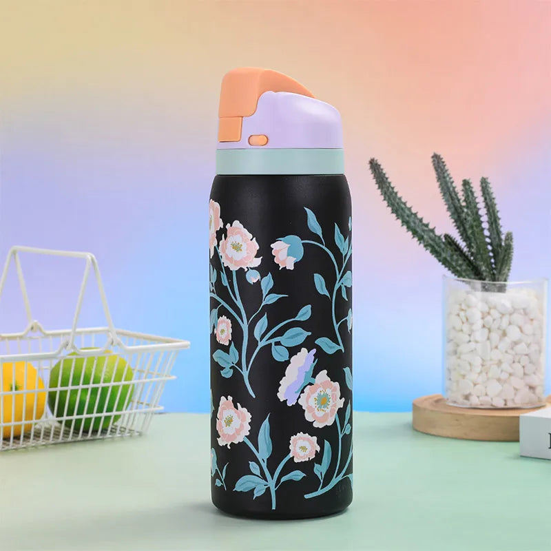 Garrafa Térmica Inox 1000ml com Estampas Exclusivas | Durabilidade e Estilo