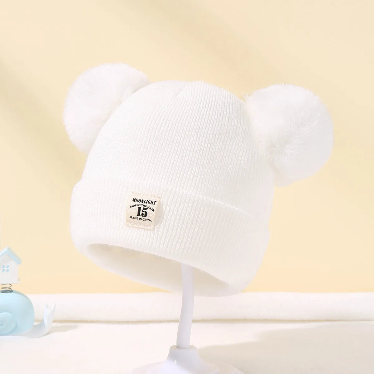 Gorro Infantil com Pompom – Quentinho e Confortável para Bebês de 0 a 3 Anos