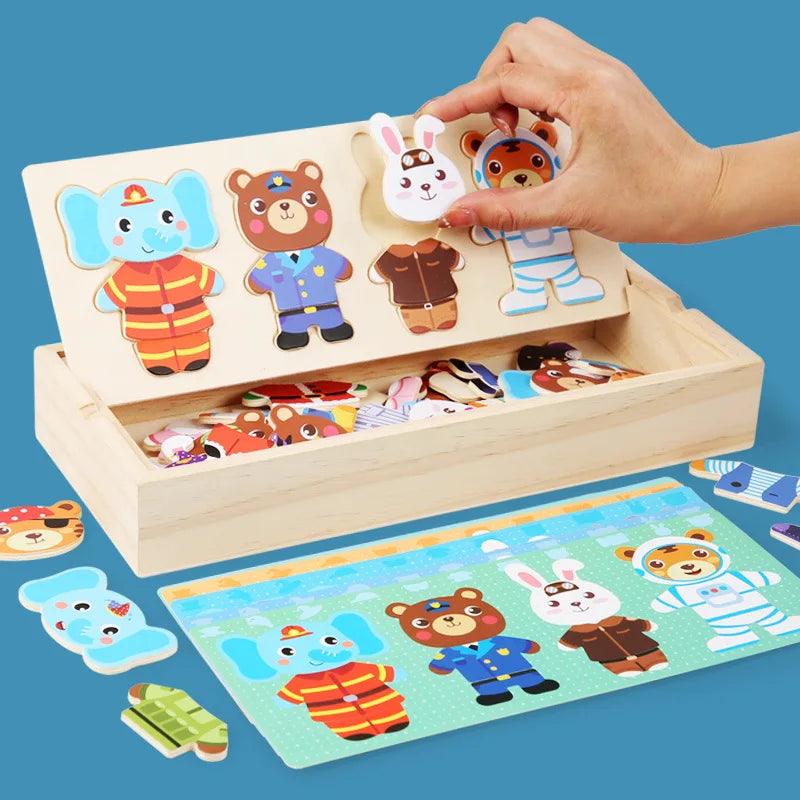 Quebra-cabeça montessori infantil- Montando Emoções! - Brinque Criativo