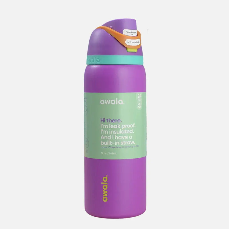 Garrafa Owala Freesip Roxa | 946ml | Térmica de Aço Inox