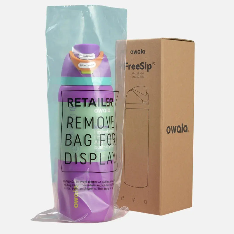 Garrafa Owala Freesip Roxa | 946ml | Térmica de Aço Inox