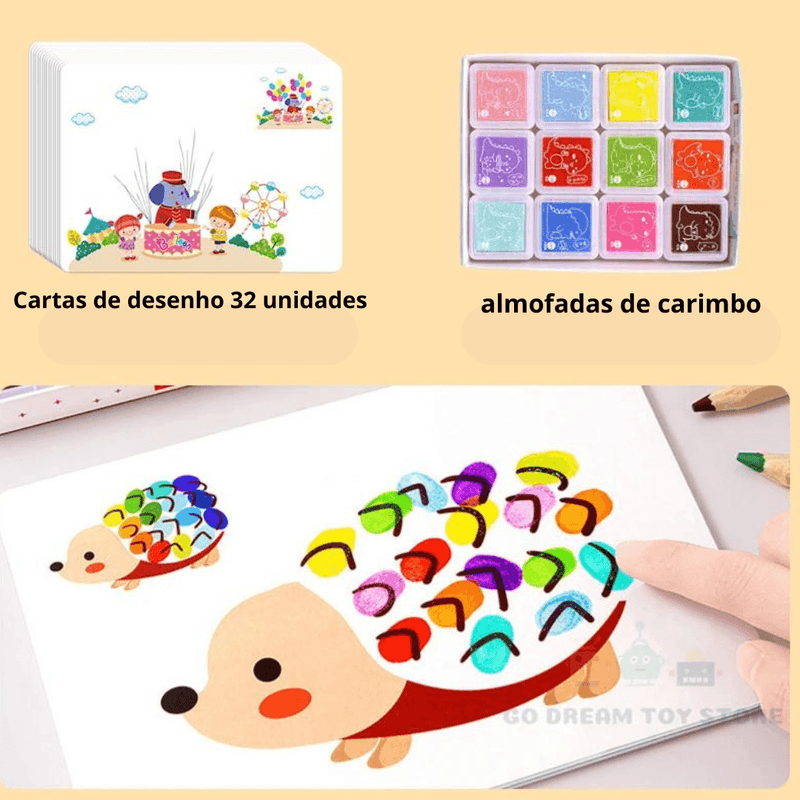 Kit de Pintura a Dedo- Montessoriano - Brinque Criativo