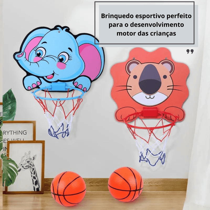Selva de Pontos - Cesta de Basquete Infantil Animal - Brinque Criativo