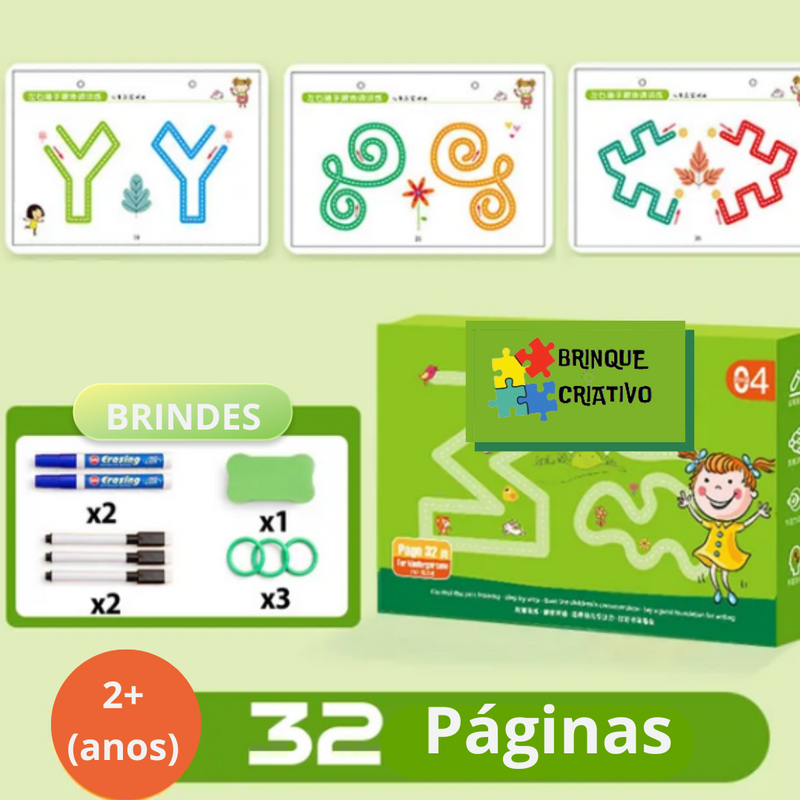 BRINQUE CRIATIVO- Caderno de Exercícios Montessoriano + BRINDES EXCLUSIVOS- (últimas unidades) - Brinque Criativo
