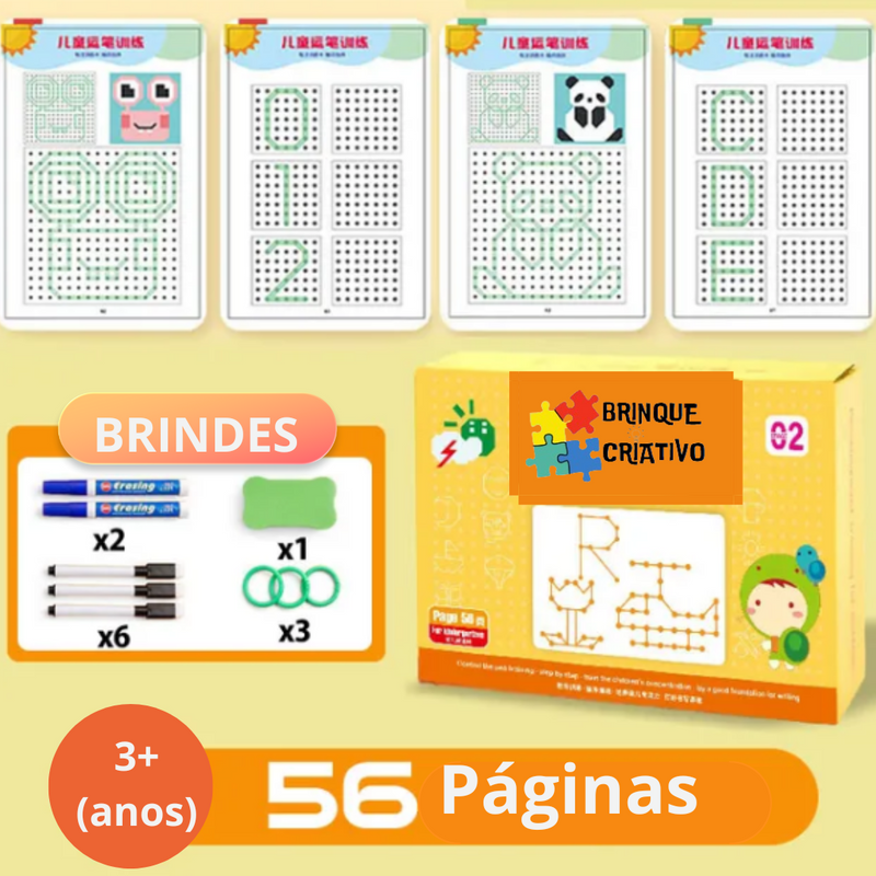 BRINQUE CRIATIVO- Caderno de Exercícios Montessoriano + BRINDES EXCLUSIVOS- (últimas unidades) - Brinque Criativo