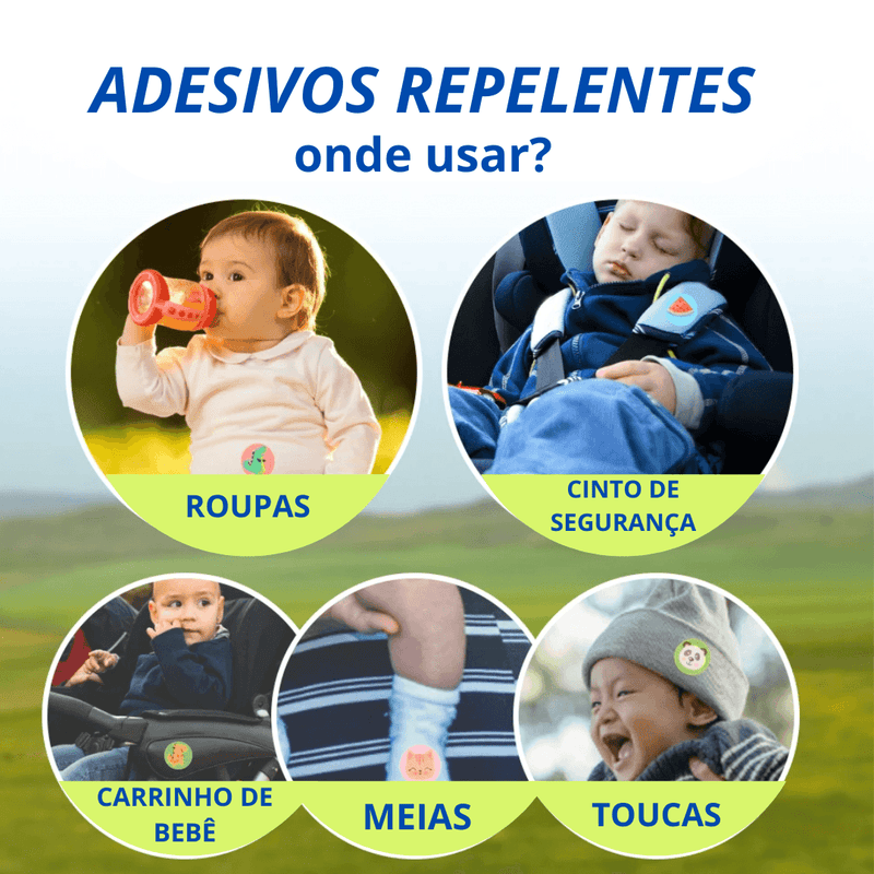 KIT PROMOCIONAL DE ADESIVOS ANTI-MOSQUITO (PROTEJA QUEM VOCÊ AMA!!) - Brinque Criativo