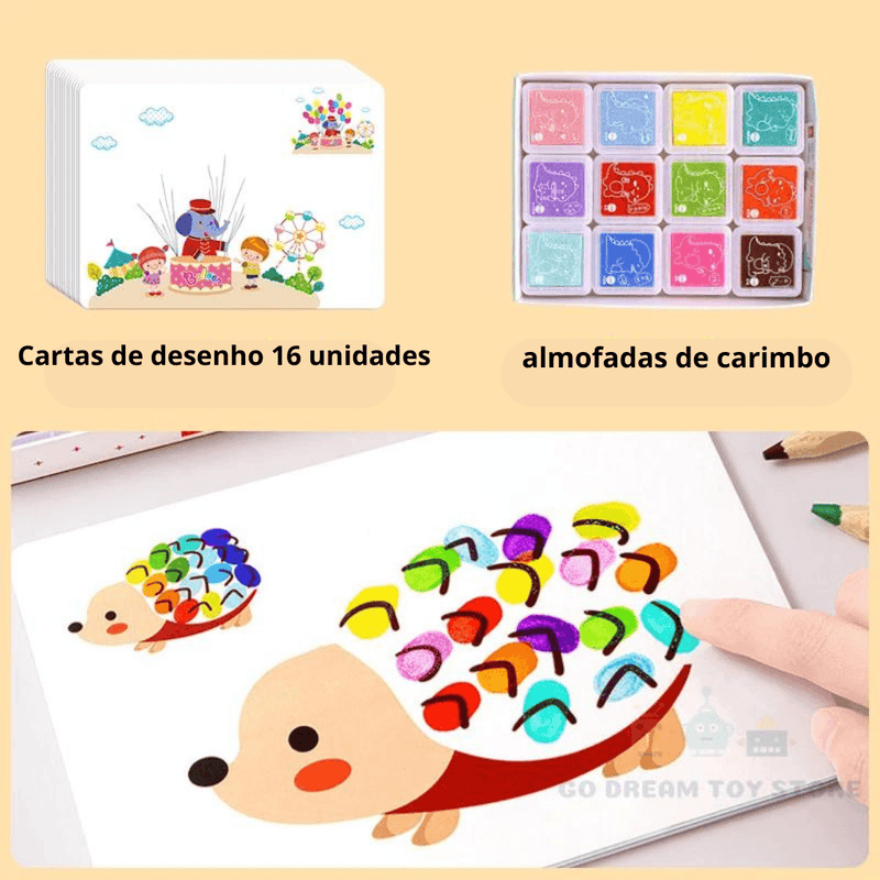 Kit de Pintura a Dedo- Montessoriano - Brinque Criativo
