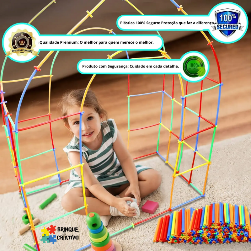 Kit de Canudos de Construção Infantil | Criatividade Sem Limites!