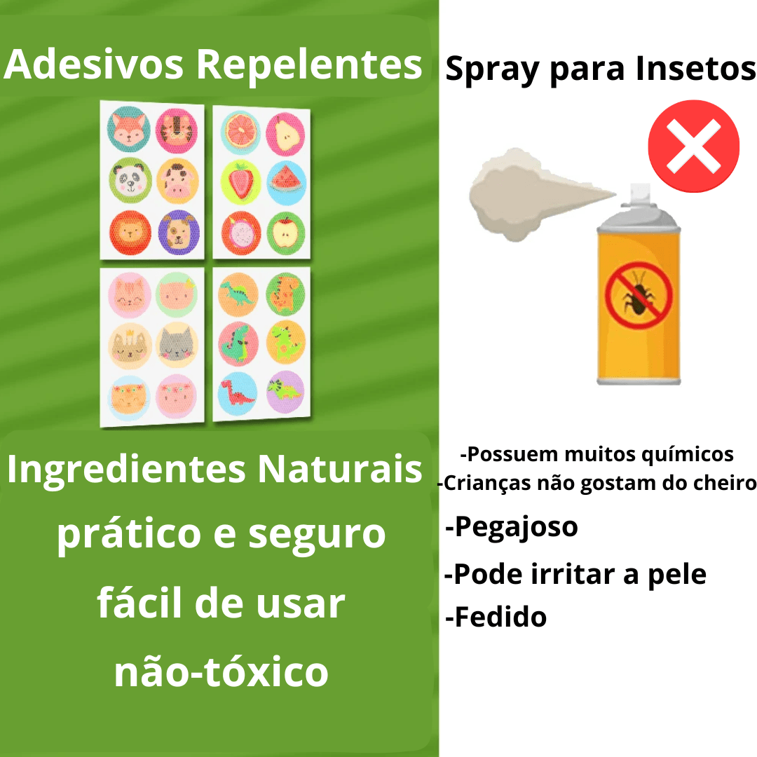 KIT PROMOCIONAL DE ADESIVOS ANTI-MOSQUITO (PROTEJA QUEM VOCÊ AMA!!) - Brinque Criativo