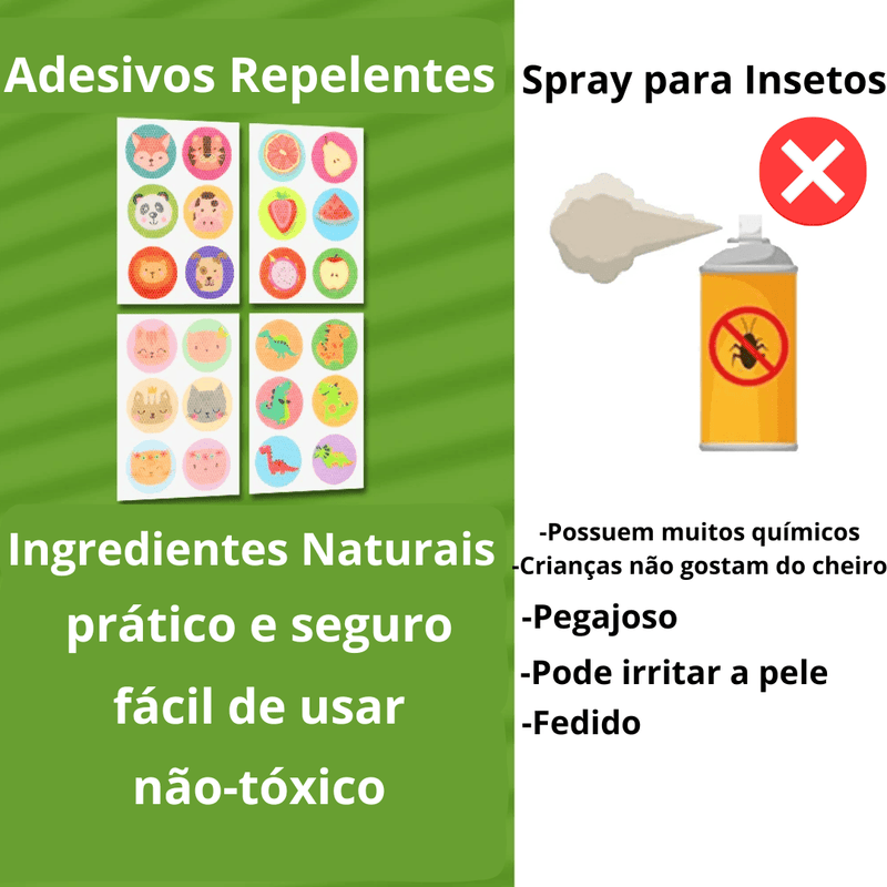 KIT PROMOCIONAL DE ADESIVOS ANTI-MOSQUITO (PROTEJA QUEM VOCÊ AMA!!) - Brinque Criativo