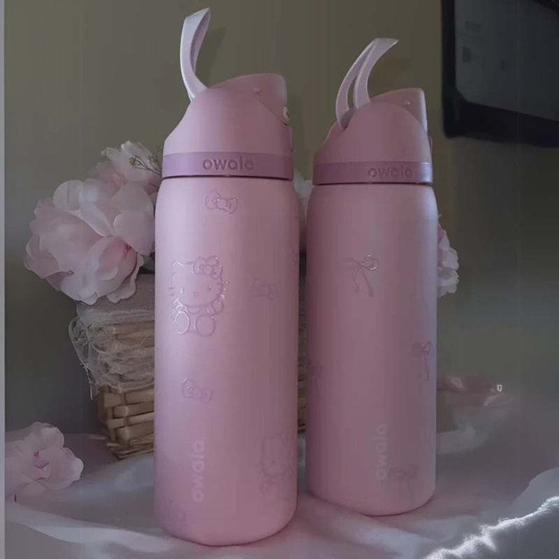 Garrafa Owala Freesip Hello Kitty | Edição Limitada 946ml | Exclusiva e Charmosa