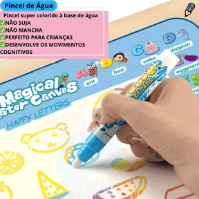 Tapete Mágico de Colorir + 6 FORMINHAS DE BRINDE!! - Chega de Sujeira nas Paredes!! - Brinque Criativo