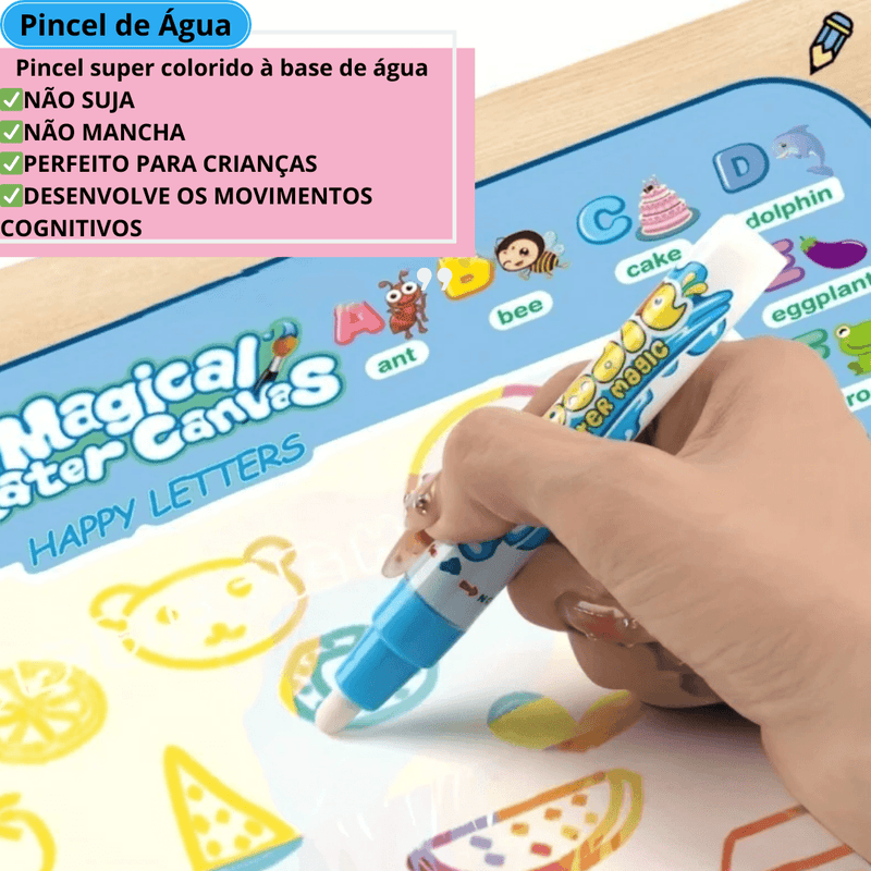 Tapete Mágico de Colorir + 6 FORMINHAS DE BRINDE!! - Chega de Sujeira nas Paredes!! - Brinque Criativo