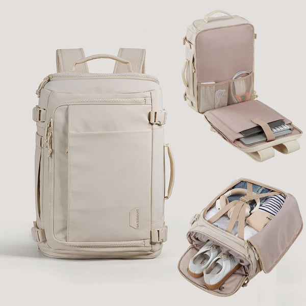 Mochila BAGSMART para Notebook 15.6” – Viagem, Trabalho ou Escola, com Compartimento para Sapatos e Expansão 35L