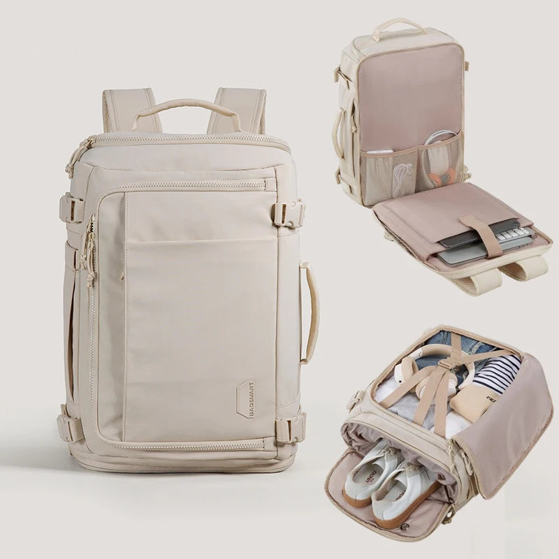 Mochila BAGSMART para Notebook 15.6” – Viagem, Trabalho ou Escola, com Compartimento para Sapatos e Expansão 35L