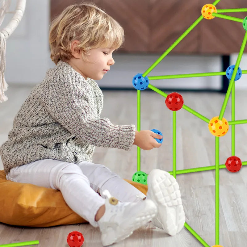 Kit STEAM de Construção de Cabaninhas Infantil + Capa Protetora Exclusiva Dia das Crianças