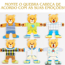 Quebra-cabeça montessori infantil- Montando Emoções! - Brinque Criativo