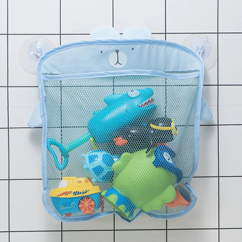 Organizador de Brinquedos de Banho para Bebês e Crianças – Tela Resistente com Estampa de Animais
