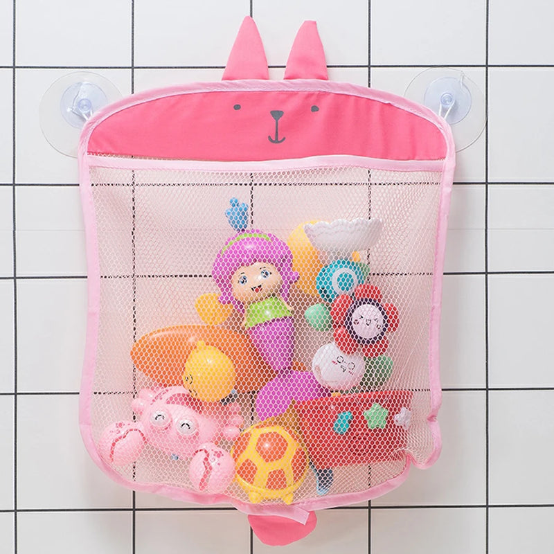Organizador de Brinquedos de Banho para Bebês e Crianças – Tela Resistente com Estampa de Animais