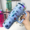 Copo Térmico Stitch 40oz – Aço Inoxidável, Canudo e Isolamento a Vácuo