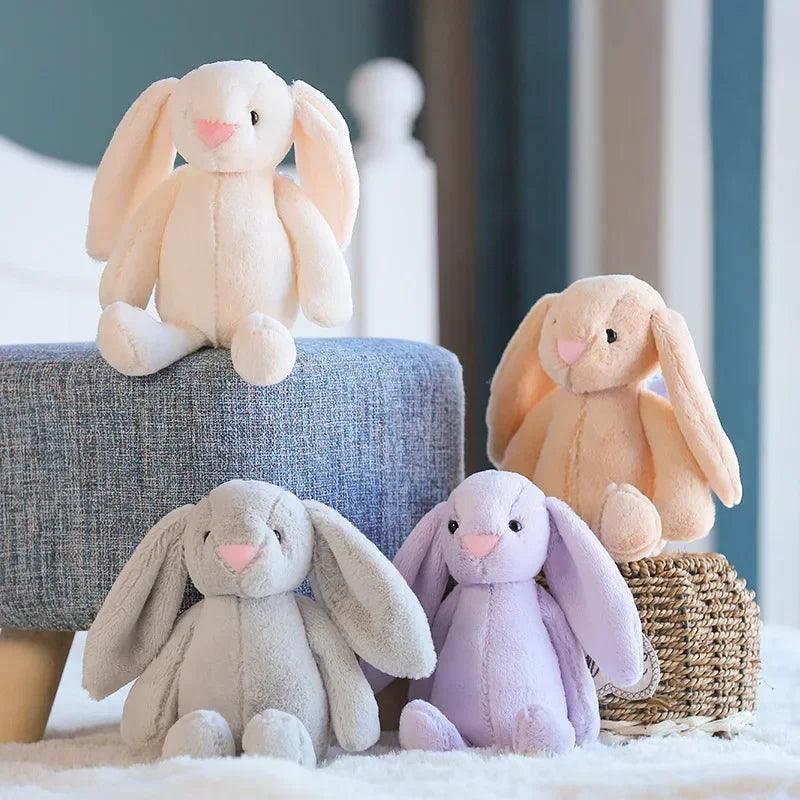 Pelúcia Coelhinho de Orelhas Longas - Brinquedo Macio e Aconchegante para Crianças e Bebês