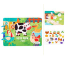 Sticker Quiet Book Puzzles Game Educational Toys Kids Repeatedly Busy Card Paste Matching Cognition Baby Early Montessori Toy - Brinque Criativo