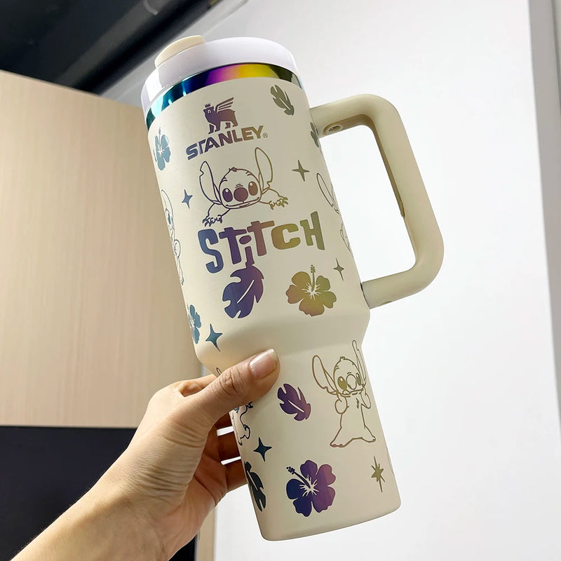 Copo Térmico Stitch 40oz – Aço Inoxidável, Canudo e Isolamento a Vácuo