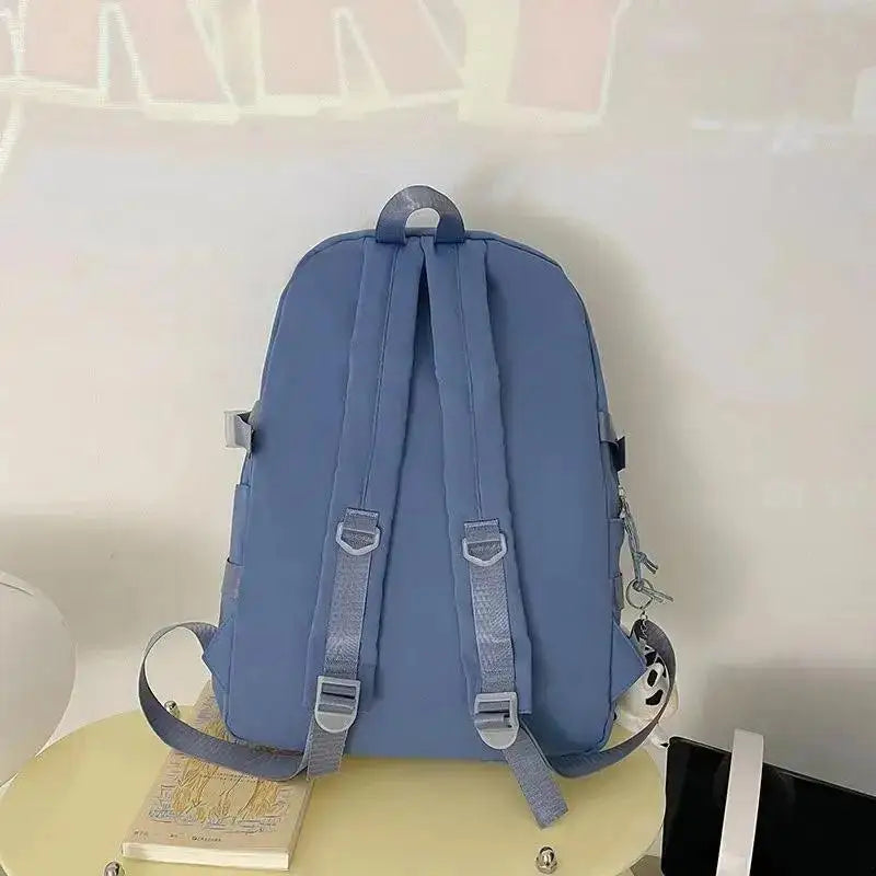 Mochila Escolar Harajuku Style Feminina – Mochila Moderna e Fofa para Estudantes com Compartimento para Notebook