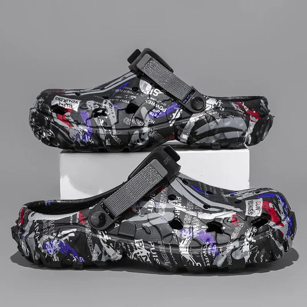 Sandália Masculina Estilo Crocs Tamanho Grande – Leve, Antiderrapante e Confortável para Verão (Até o Nº 47)