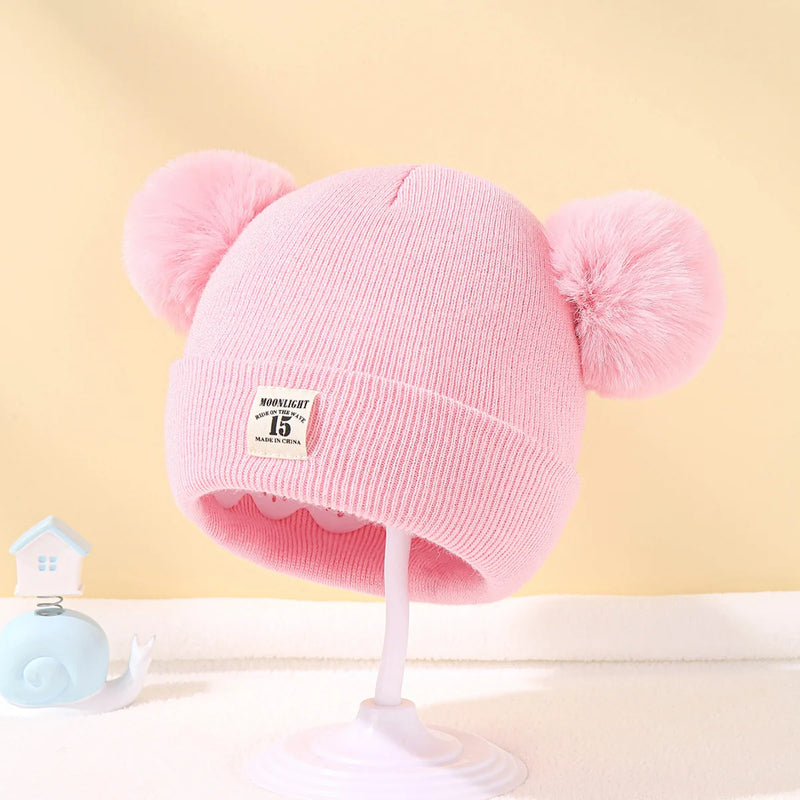 Gorro Infantil com Pompom – Quentinho e Confortável para Bebês de 0 a 3 Anos