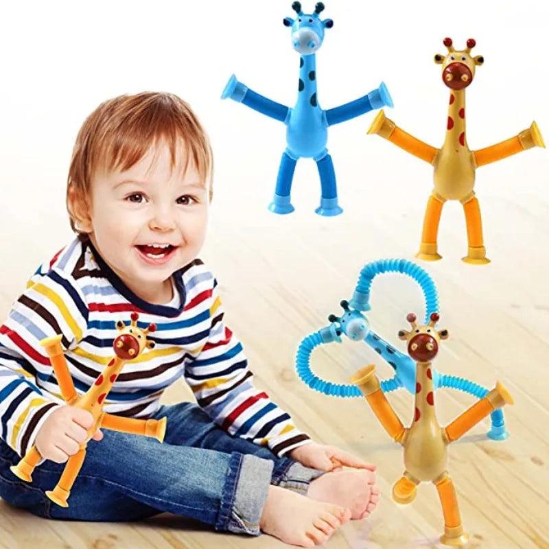 Conjunto Girapop- Girafinha Infantil que ESTICA! (KIT COM 4 UNIDADES) - Brinque Criativo