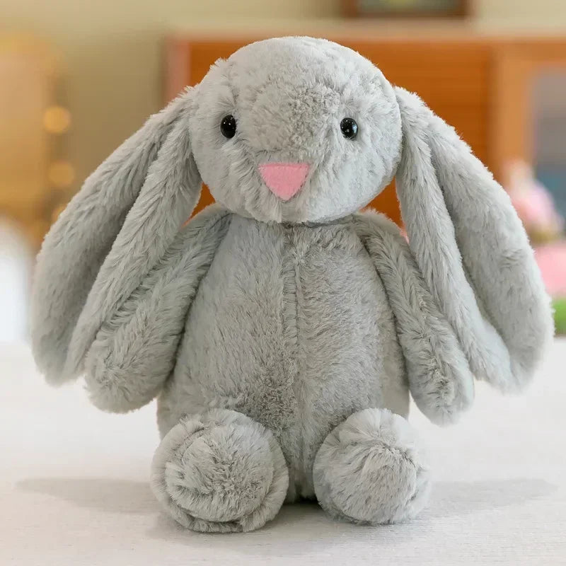 Pelúcia Coelhinho de Orelhas Longas - Brinquedo Macio e Aconchegante para Crianças e Bebês