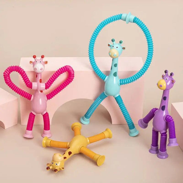 Conjunto Girapop- Girafinha Infantil que ESTICA! (KIT COM 4 UNIDADES) - Brinque Criativo