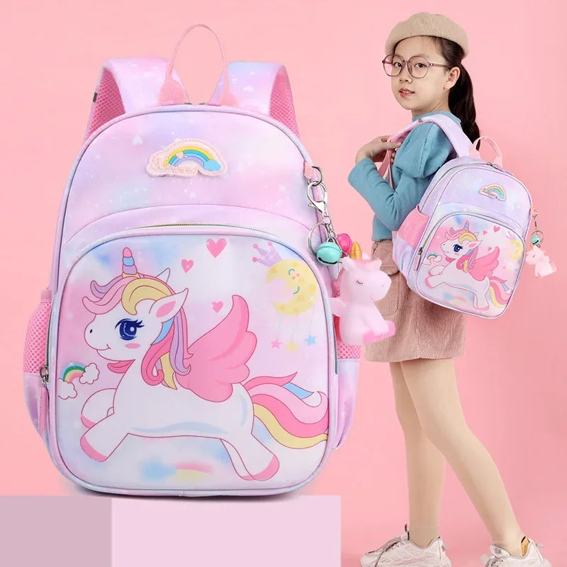 Mochila Infantil de Unicórnio - Estilo Encantador e Espaçosa