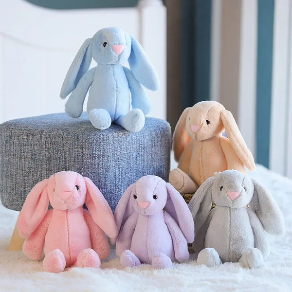 Pelúcia Coelhinho de Orelhas Longas - Brinquedo Macio e Aconchegante para Crianças e Bebês