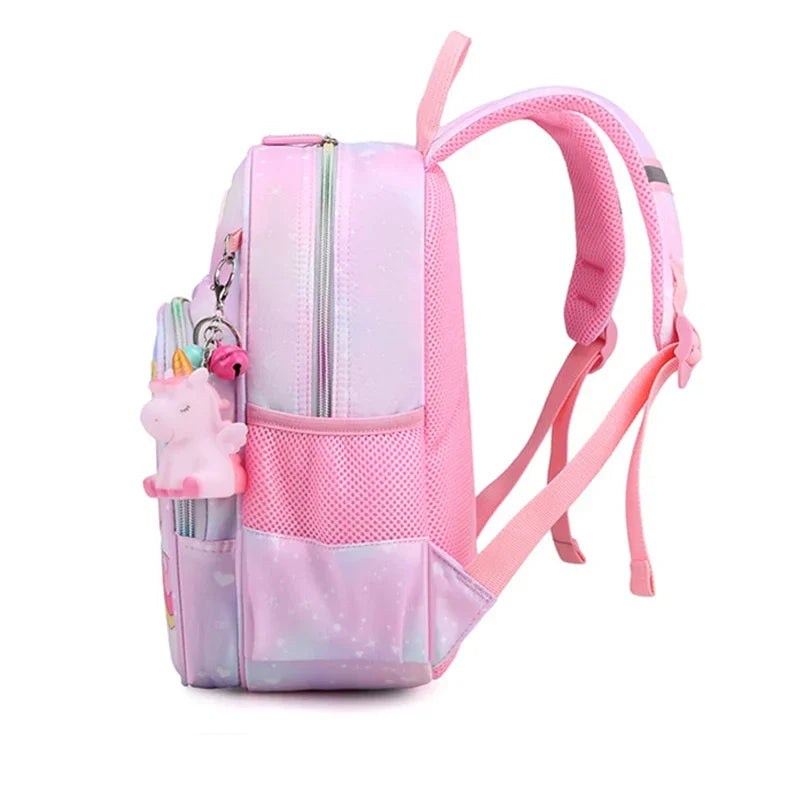 Mochila Infantil de Unicórnio - Estilo Encantador e Espaçosa