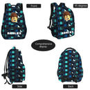 Kit Escolar 3 Peças Roblox com Mochila, Lancheira e Estojo