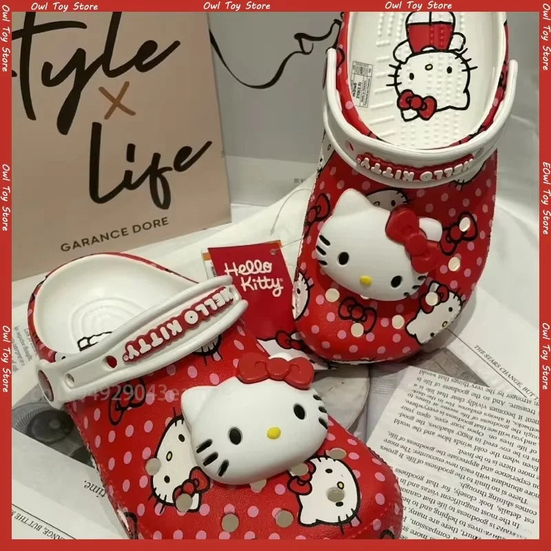 Sandália Infantil Hello Kitty – Leve, Antiderrapante e Super Fofa