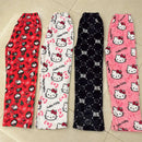 Calça de Pijama Feminina – Fleece Coral Macio com Estampa Hello Kitty e Personagens