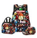 Kit Escolar 3 Peças Roblox com Mochila, Lancheira e Estojo