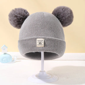 Gorro Infantil com Pompom – Quentinho e Confortável para Bebês de 0 a 3 Anos
