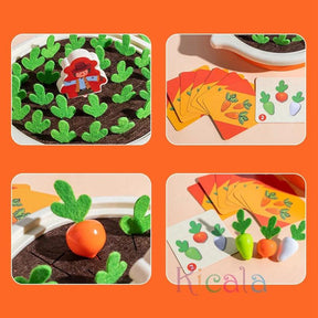 Baby Montessori Toys For Toddler Toys Educational Colorful Shape Toy Pull Carrot Set Counting Discouvery Toys For Kids Learning - Brinque Criativo