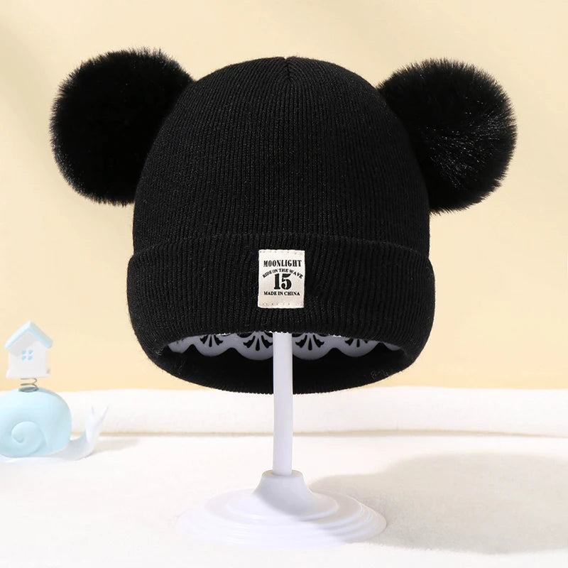 Gorro Infantil com Pompom – Quentinho e Confortável para Bebês de 0 a 3 Anos