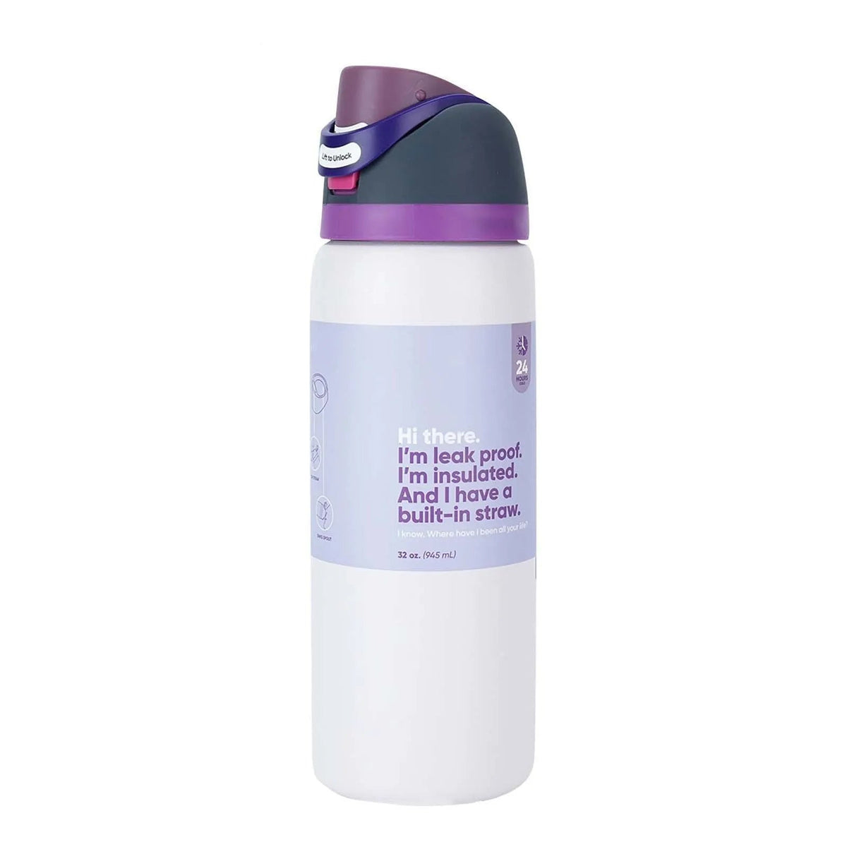 Garrafa Térmica Owala Inox 950ml com Canudo – Tampa Antivazamento e Isolamento a Vácuo para Esportes e Viagens