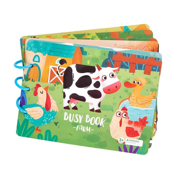 Sticker Quiet Book Puzzles Game Educational Toys Kids Repeatedly Busy Card Paste Matching Cognition Baby Early Montessori Toy - Brinque Criativo